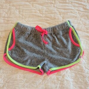 Girls Gray Shorts with Pink and Green Trim (8)